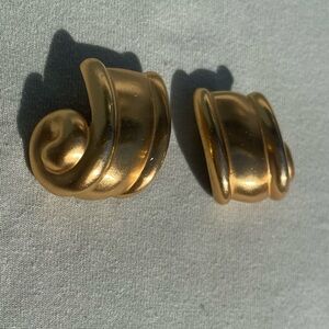 Gold-Tone Swirl Clip-On Earrings - Women's Accessories